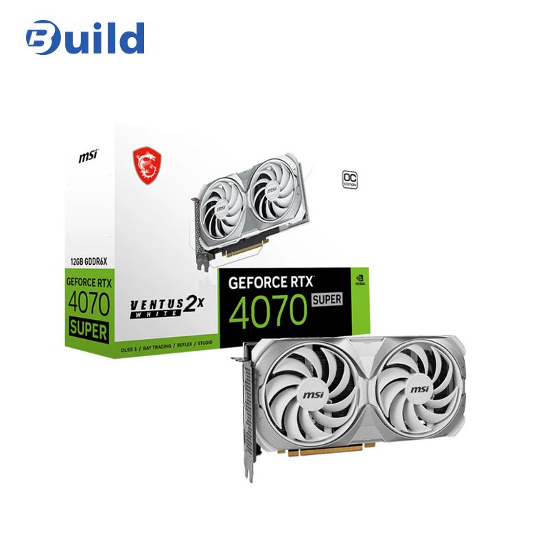 MSI GeForce RTX 4070 SUPER VENTUS 2X OC White Edition 12GB GDDR6X Graphics Card Rtx 4070 Super Ventus 2X Oc White