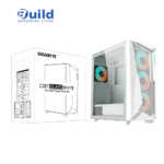 GIGABYTE C301 Glass White Mid Tower Case – Tempered Glass Panel (only build)