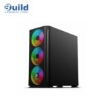 Technozone C-300 Mid Tower Case + 600W PSU Included– Pre-Installed 6 RGB Fans with Controller & Remote, Stylish Design for Gamers and Builders - Image 3