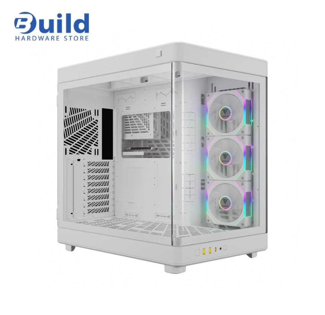 000 Gamdias NESO P1 PRO White Dual-Chamber Panoramic Case - Image 1