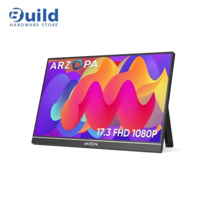 ARZOPA A1M Portable Monitor 17.3″ FHD 17.3 FHD IPS TOUCH 103% SRGB, USB‑C + Mini HDMI, Built‑in Kickstand, 3YEAR