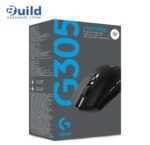 Logitech G305 Lightspeed Wireless Gaming Mouse features a HERO sensor (200-12,000 DPI), 1000Hz wireless report rate, 250-hour battery life, 99g weight, and 1 onboard profile with a 2-year warranty