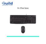 Logitech MK120 combo features a spill-resistant keyboard with 10-key number pad, optical mouse with 3 buttons, wired USB connection, and sustainability with recycled materials, compatible with Windows 10 and 11, 2YEAR.