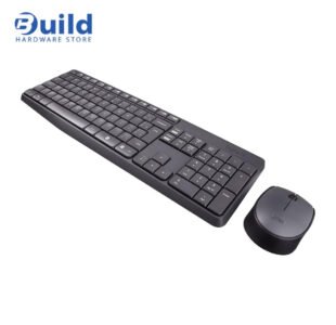 Logitech MK235 combo features a spill-resistant keyboard with 15 function keys, a smooth optical mouse with 3 buttons, for the keyboard and mouse respectively, 2YEAR